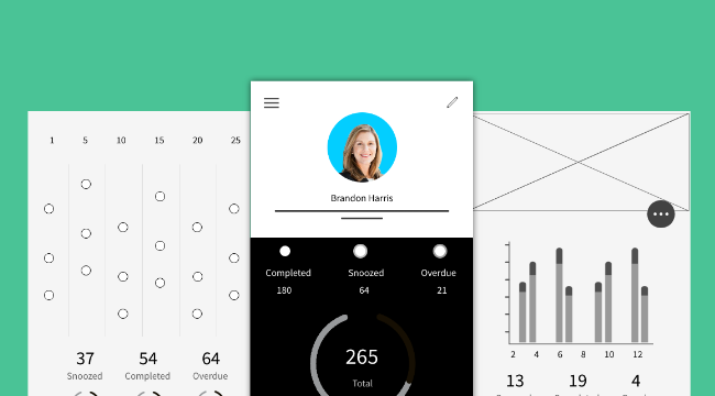 Free Wireframe Template for Dashboard page