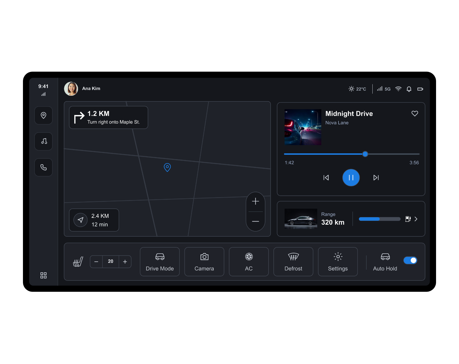 Free Whiteboard Template for Automotive HMI