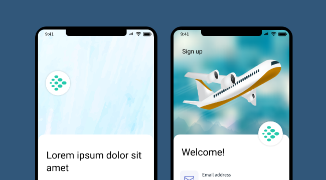 Free Wireframe Template for iOS 16 - Registration screen
